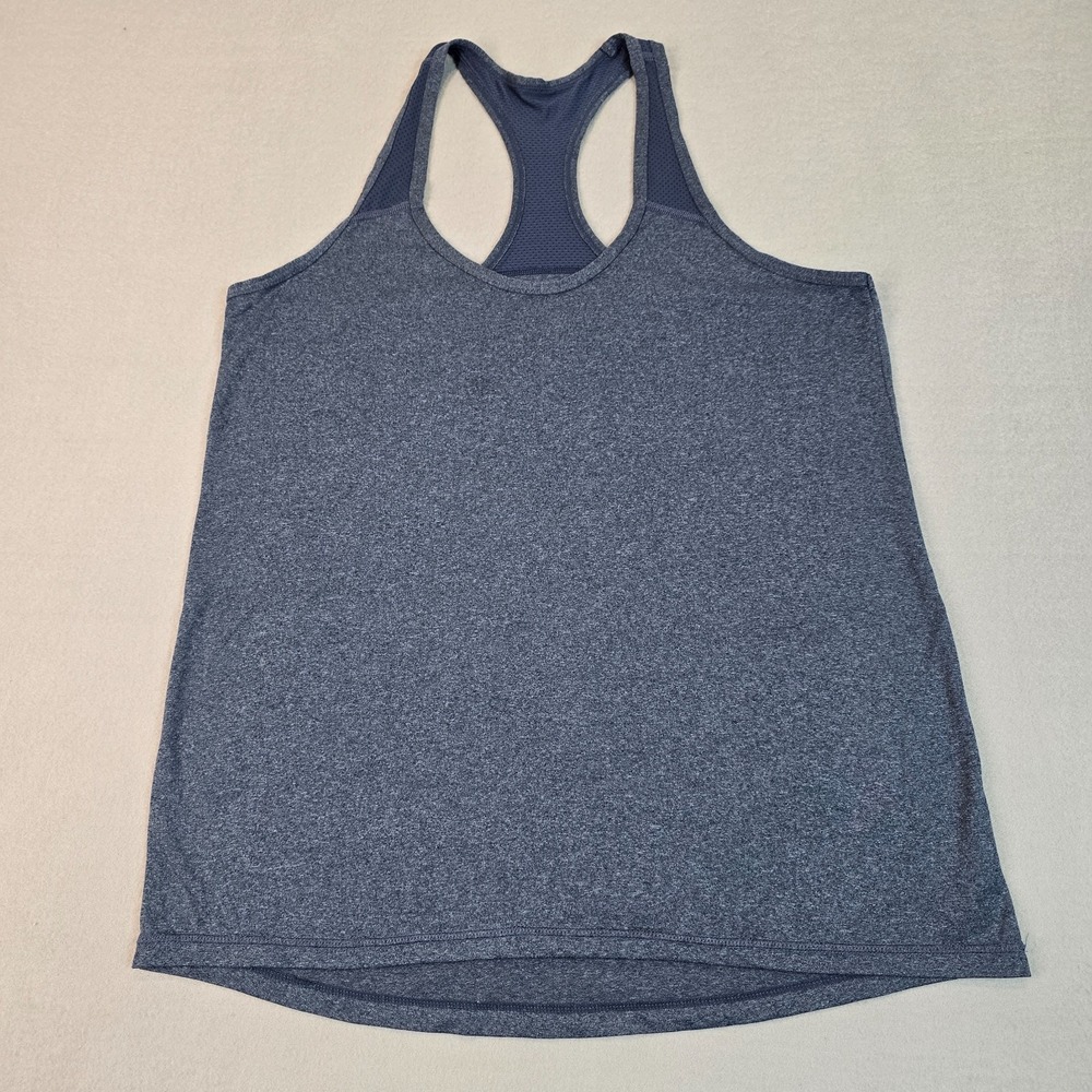 Xersion Women Medium Blue Heather Racerback Tank Top Workout Gym Activewear